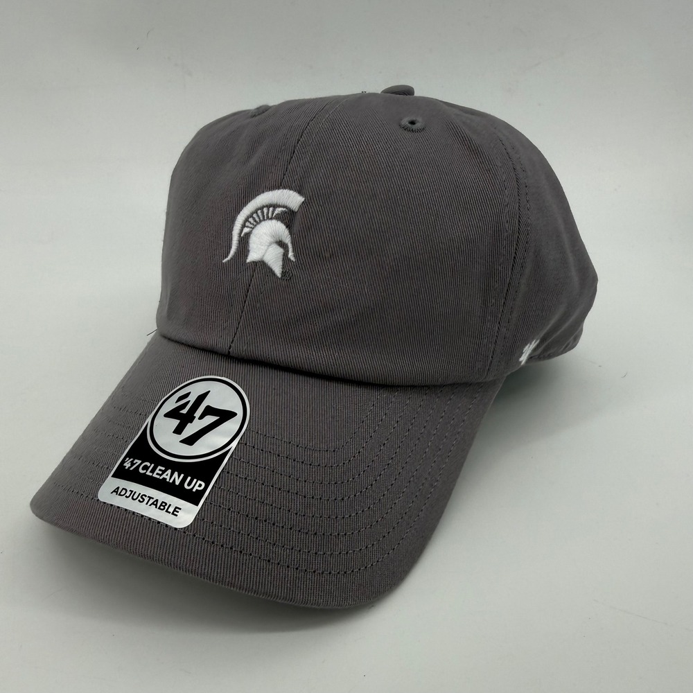 47 Brand Michigan State Spartans Clean Up Hat Wolf Grey Adjustable Cap